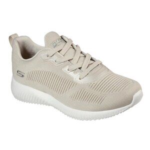 BOBS by Skechers Squad Tough Talk Memory Foam Lace Up Athletic Sneakers Natural